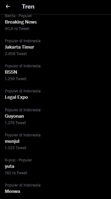 BSSN trending topic Twitter. (Twitter)