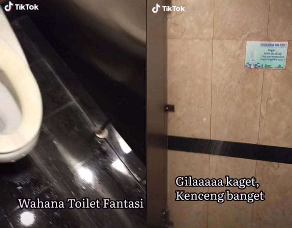 Bidet toilet terlalu kencang (tiktok.com/@kangpar)