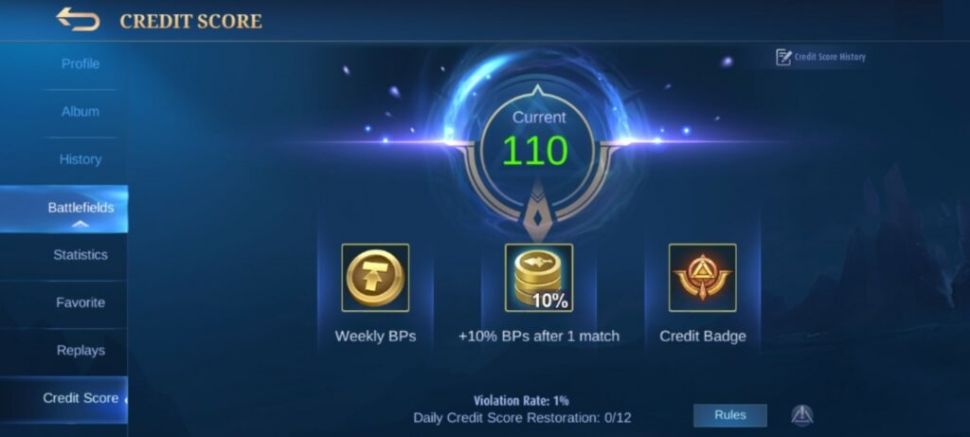 Credit score di Mobile Legends. [Sportskeeda]