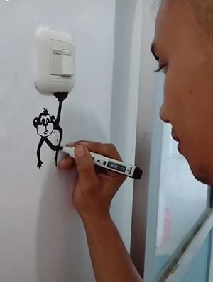 Hasil corat-coret sang suami jadi sorotan. (Tiktok/@arangkanggo)