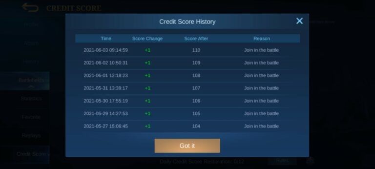 Credit score di Mobile Legends. [Sportskeeda]