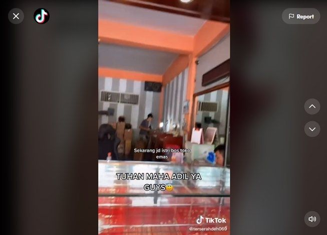 Telak! Cerita Wanita Dulu Cincinnya Direbut Mantan, Kini Jadi Istri Bos Toko Emas. (TikTok/@terserahdeh069)