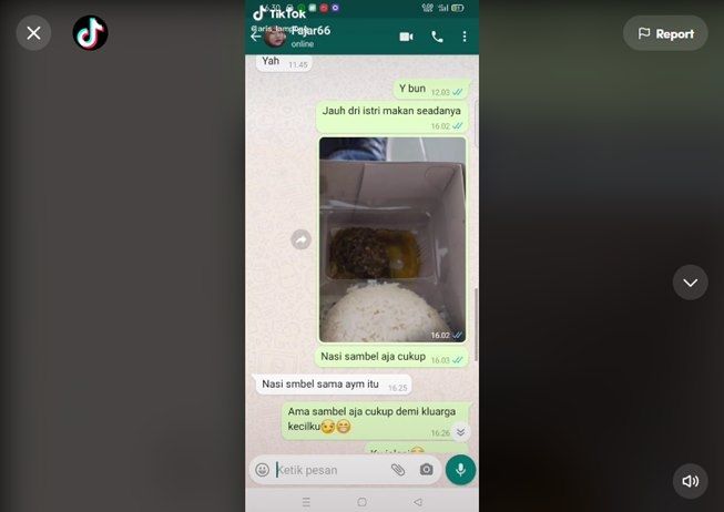 Suami Makan Sederhana demi Keluarga, Endingnya Justru Bikin Istri Naik Darah. (TikTok/@aris_lampung)