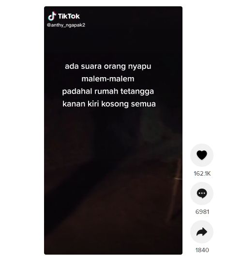 Netizen unggah video TikTok mistis yang vital. (Dok. TikTok)