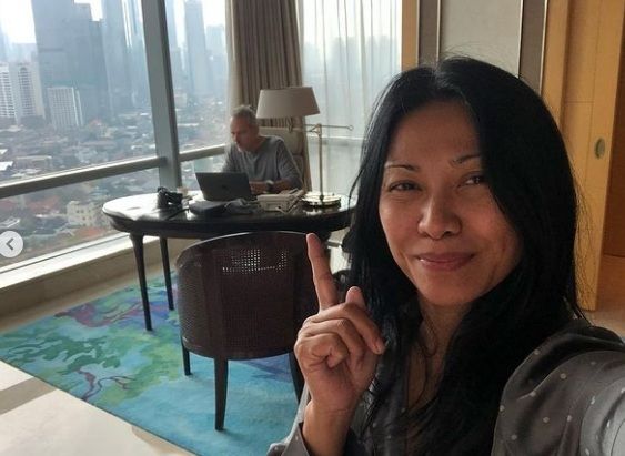 Anggun C Sasmi saat dikarantina [Instagram]