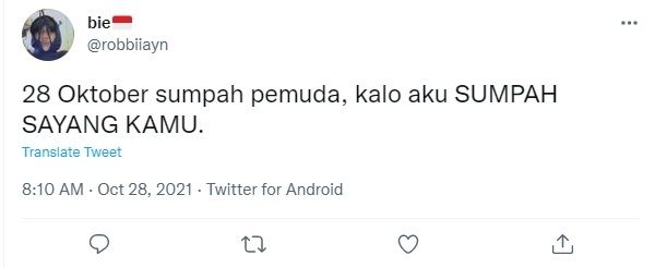 28 Oktober jadi trending topik. [Twitter]