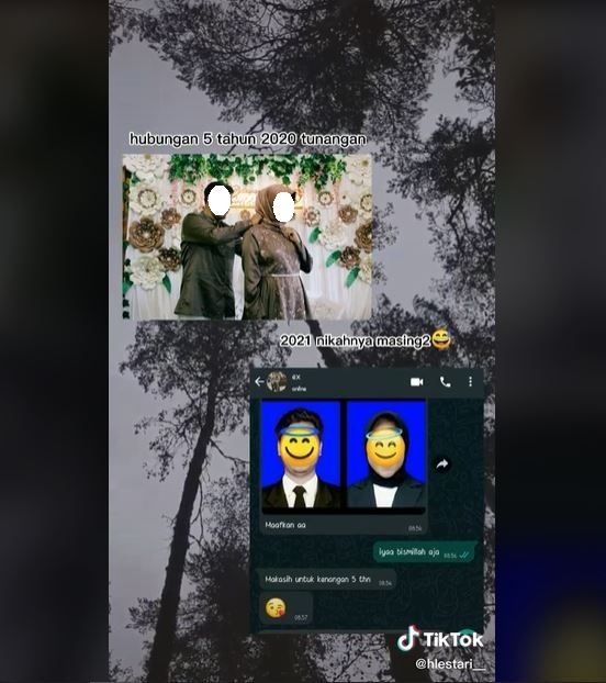 Sudah Tunangan, Viral Pasangan Ini Malah Batal Naik Pelaminan (tiktok.com/@hlestari__)