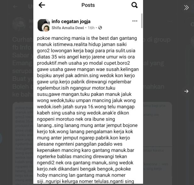 Curhatan istri yang viral tentang suami pengangguran. (Twitter/ @melianach)