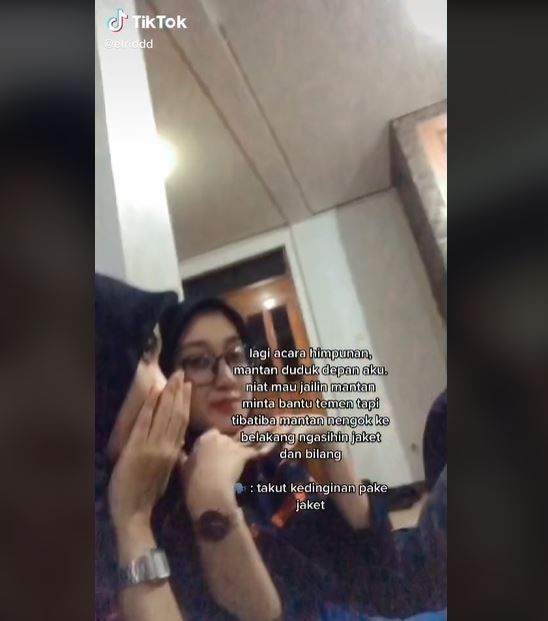 Usil ke Mantan, Wanita Ini Malah Dapat Perlakuan Tak Terduga (tiktok.com/@elriddd)