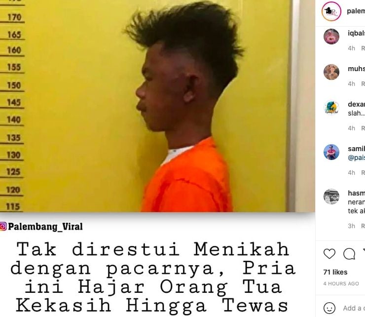 Pemuda ini habisi nyawa calon mertua karena tidak dapat izin [instagram]