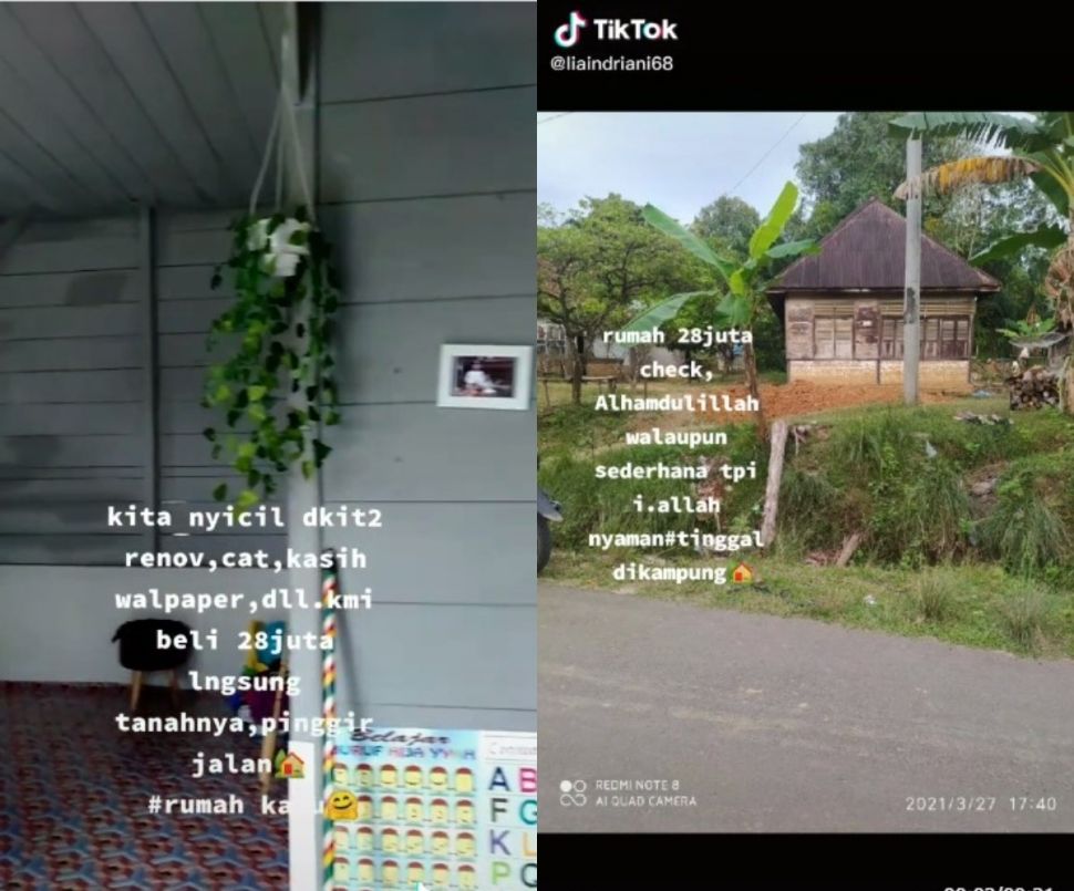 Rumah Rp 28 juta (tiktok.com/@liaindriani68)