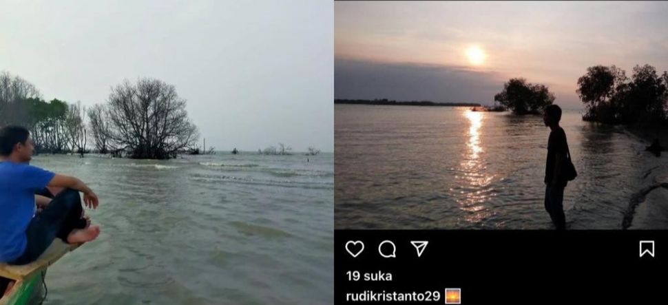 Ilustrasi Pantai Muara Gembong (Instagram: agungsulis775/rudikristanto29)