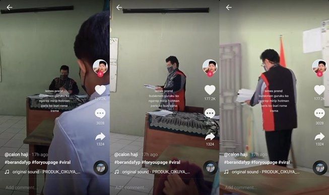 Viral! Cerita Murid Punya Guru Mirip Banget Hotman Paris. (TikTok/@akurizkydeva)