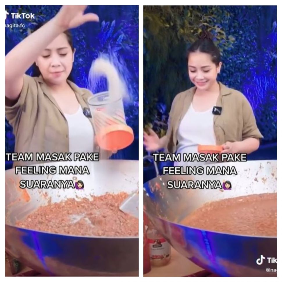 Nagita Slavina memasak (TikTok @nagita.fc)