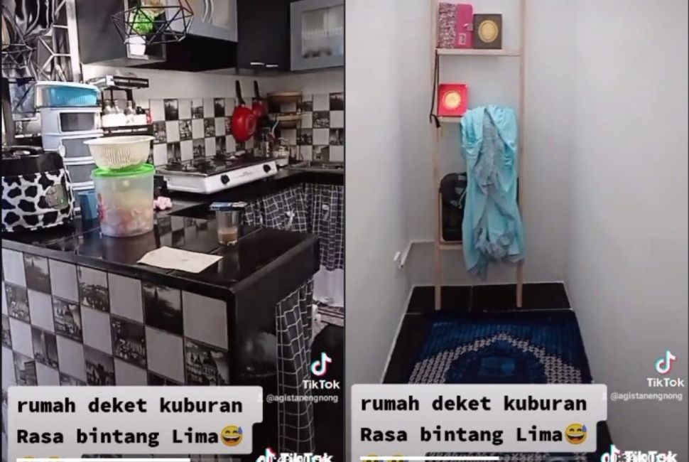 Rumah dekat kuburan (tiktok.com/@agistanengnong)