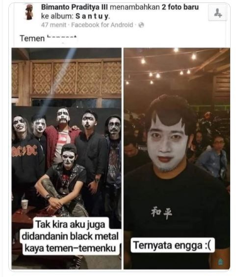 Mau Makeup Black Metal, Pria Ini Malah Mirip Pengantin (twitter.com/jawafess)