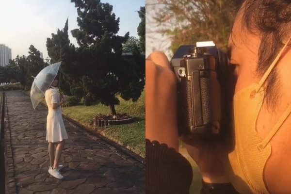 Viral Cewek Foto Bak Model di Kuburan Biar Estetik. (TikTok)