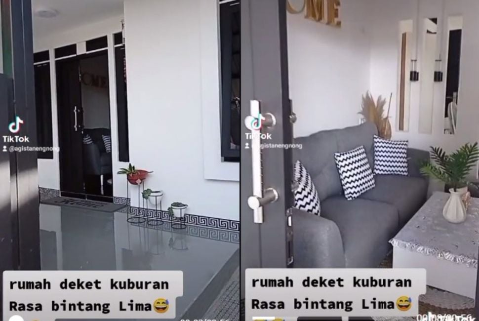 Rumah dekat kuburan (tiktok.com/@agistanengnong)