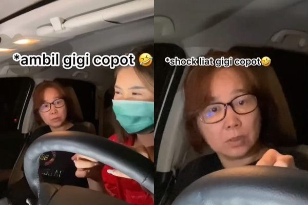 Viral Cewek Buka Masker di depan Ibu Bikin Histeris. (TikTok)