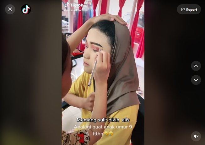 Viral Bocah Umur 9 Tahun Sudah Mahir Merias. (TikTok/@antymakeup1)