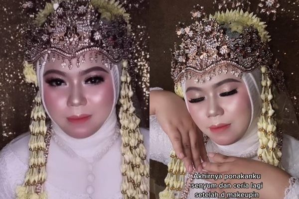 Viral Pengantin Nangis H-1 Belum Dapat MUA. (TikTok)