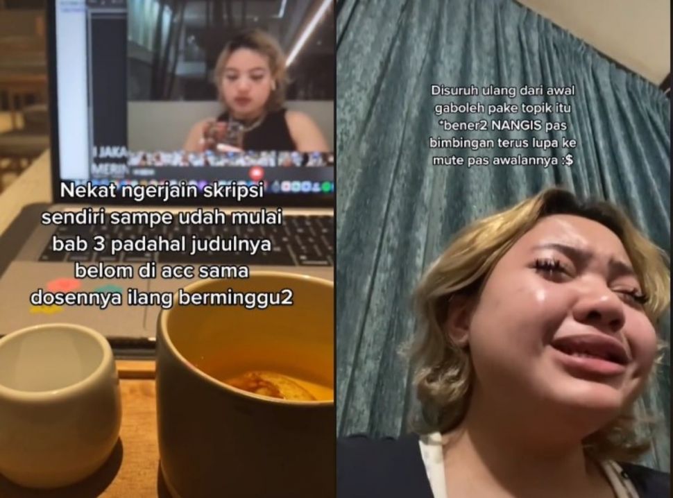 Drama skripsi (tiktok.com/@princess.khayangan)