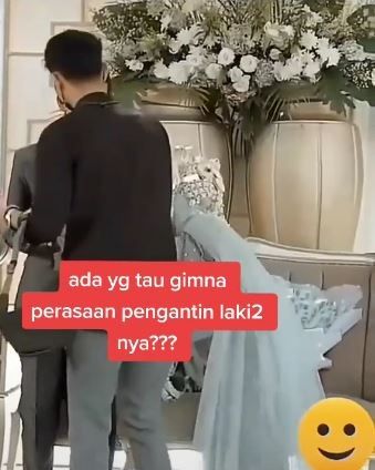 Mantan datang ke pernikahan, mempelai wanita malah menangis. (Tiktok)