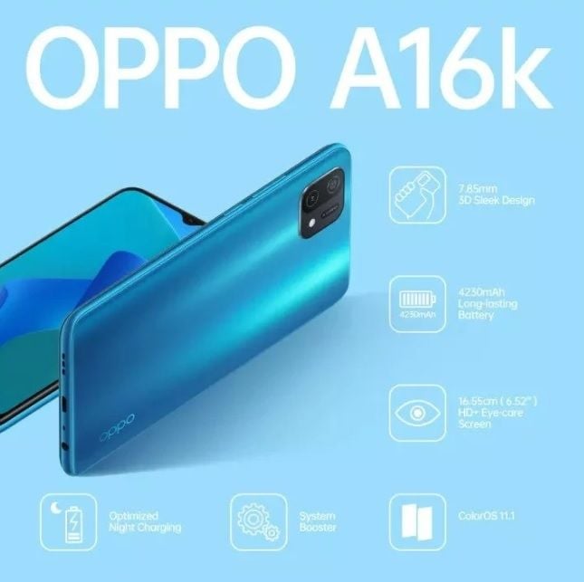 Oppo A16K. [Gizmochina] 