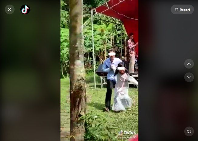 Lihat Ayah Asyik Sawer Biduan, Reaksi Tegas Bocah Perempuan Ini Viral di TikTok. (TikTok/@happymusic.90)