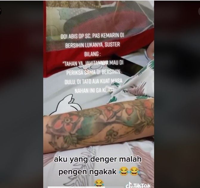 Operasi caesar perempuan tato (tiktok.com/@tfa0501)