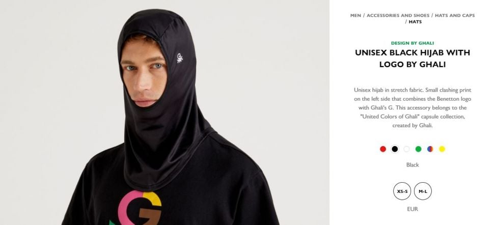 Hijab Unisex Keluaran Brand Italia (world.benetton.com)