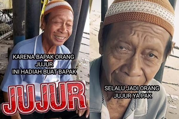 Viral Video Bapak Tua Saat Dites Kejujuran Bikin Nangis Warganet. (TikTok)