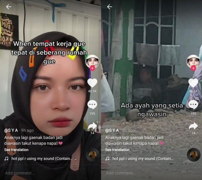 Wanita Kerja di Seberang Rumah, Sosok yang Mengawasi Buat Warganet Iri. (TikTok/@syreneparthenopee)