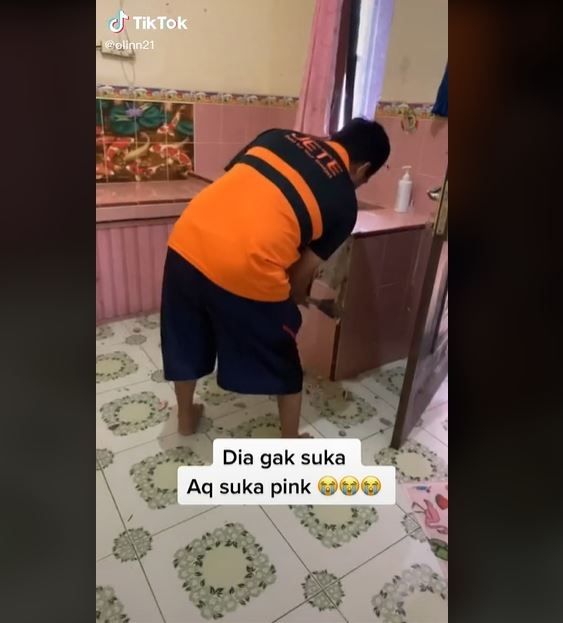 Viral Curhat Wanita Dapur Hancur Dibongkar karena Serba Pink (tiktok.com/@olinn21)