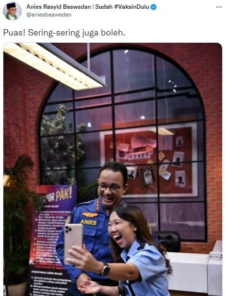 Anies Baswedan dan Kiky Saputri (twitter.com/aniesbaswedan)