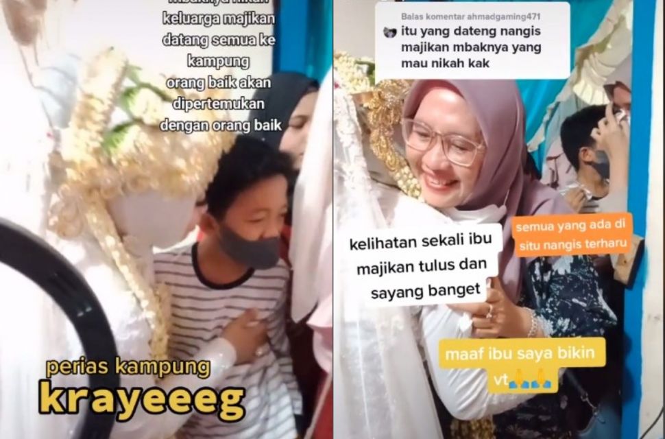 Majikan datangi pernikahan ART (tiktok.com/@mbokgonyeltok)