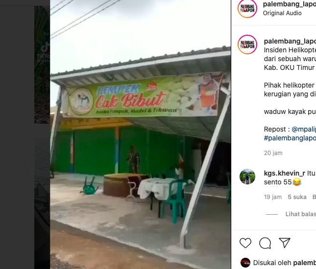 Warung pempek porak poranda [instagram]