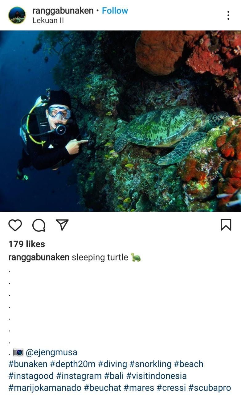 Lekuan I,II,III jadi salah satu spot favorit para divers dan wisatawan. (Instagram/@ranggabunaken)
