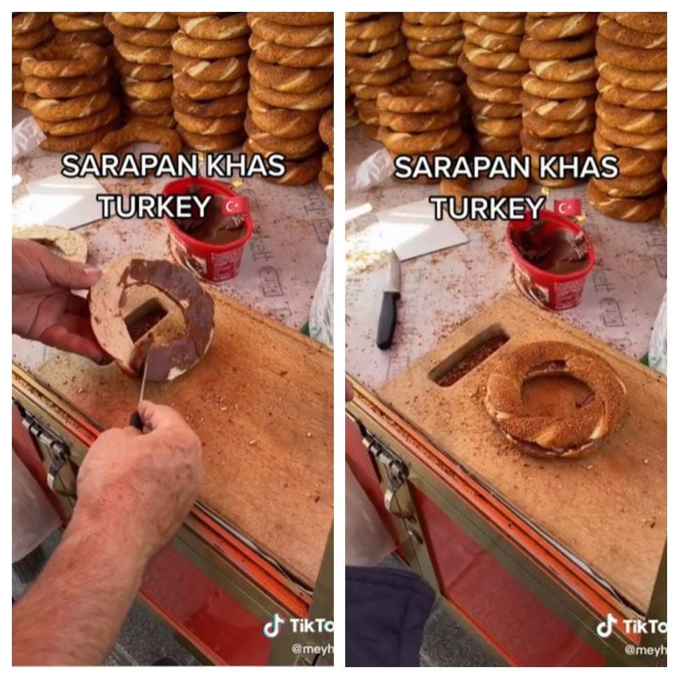 Simit, makanan khas Turki (TikTok @meyhng)