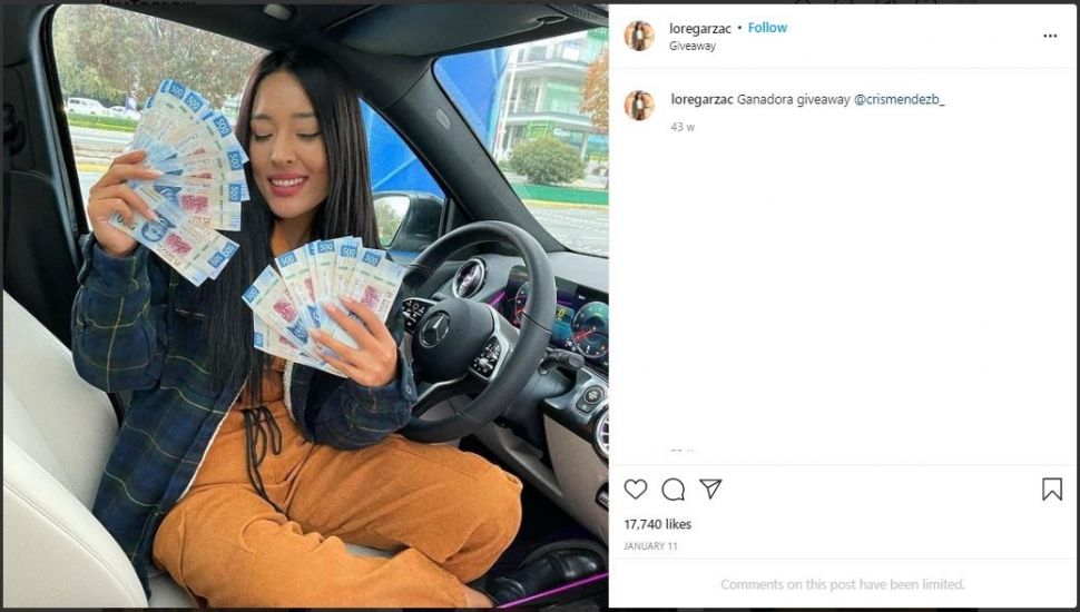 Influencer Gelar Undian Berhadiah Mobil, Dikritik karena yang Menang Ibu Sendiri (instagram.com/loregarzac)