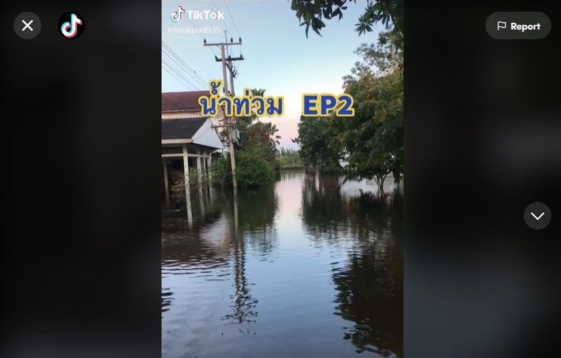 Viral! Gegara Banjir, Kamar Perempuan Ini Berubah Jadi Kolam Ikan. (Dok: TikTok/lookpud935)