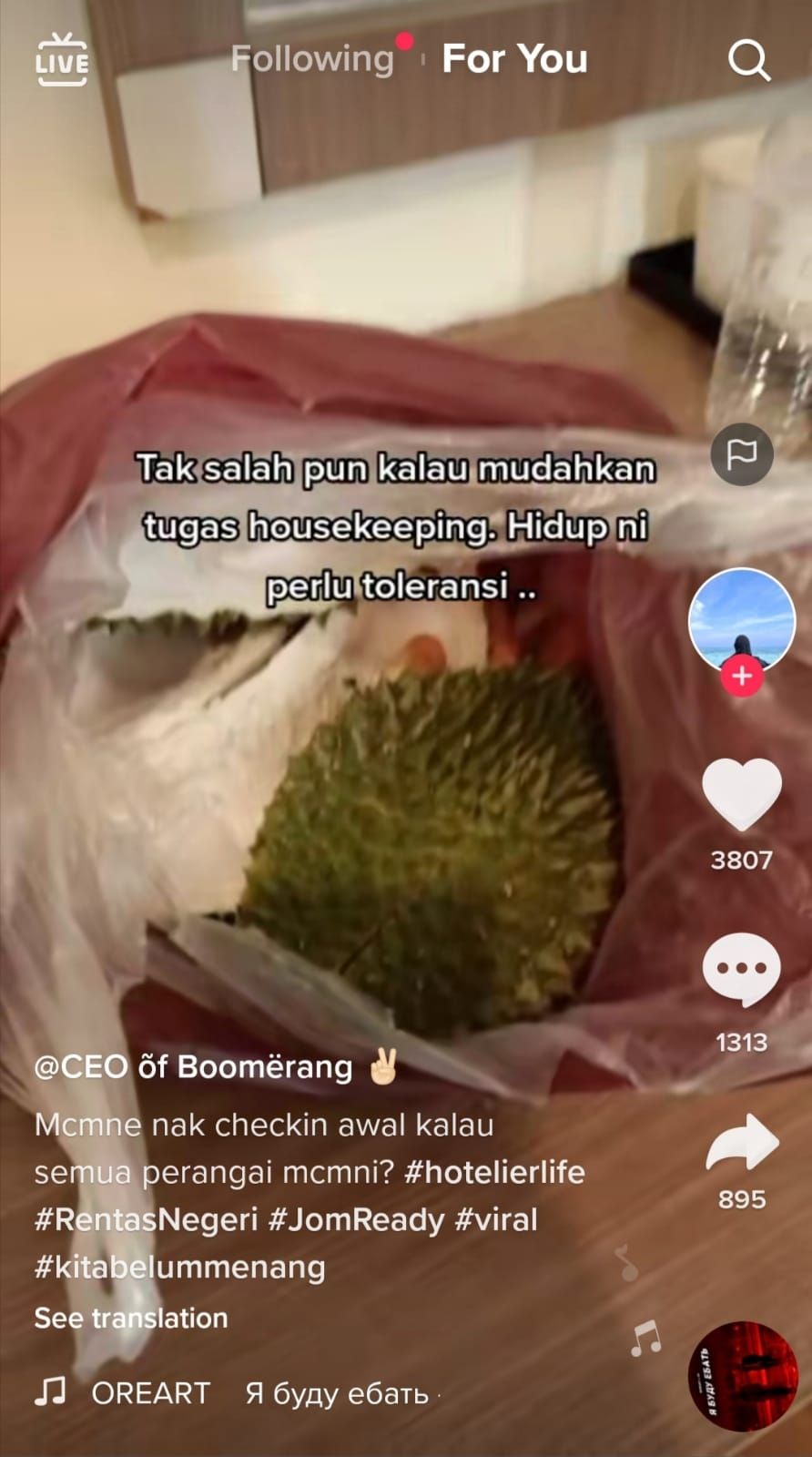 Viral video sampah di kamar hotel (TikTok)