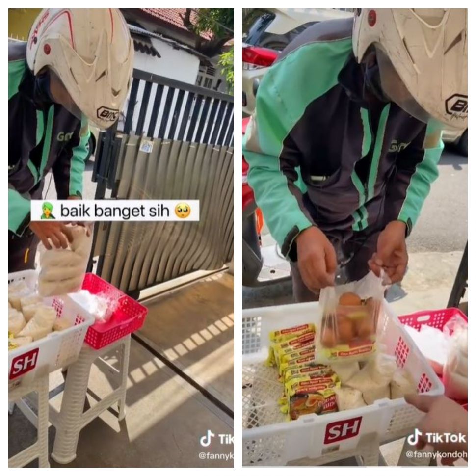 Berbagi sembako (TikTok @fannykondoh)