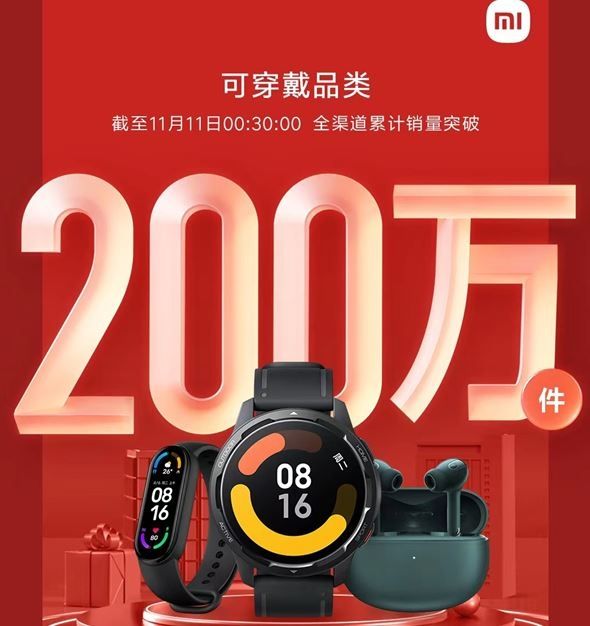 Penjualan wearable Xiaomi tembus 2 juta unit di Single Day 11.11. (Weibo)