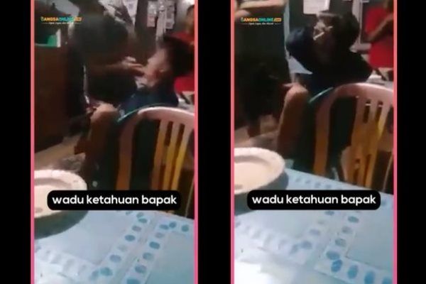 Viral Bocil Ketahuan Ortu Ngerokok di Warung. (TikTok)