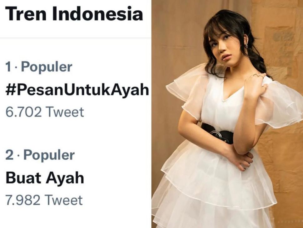 Video dengan hastag #PesanUntukAyah yang dibuat Aminda Chinika sempat jadi trending nomor satu di Twitter.