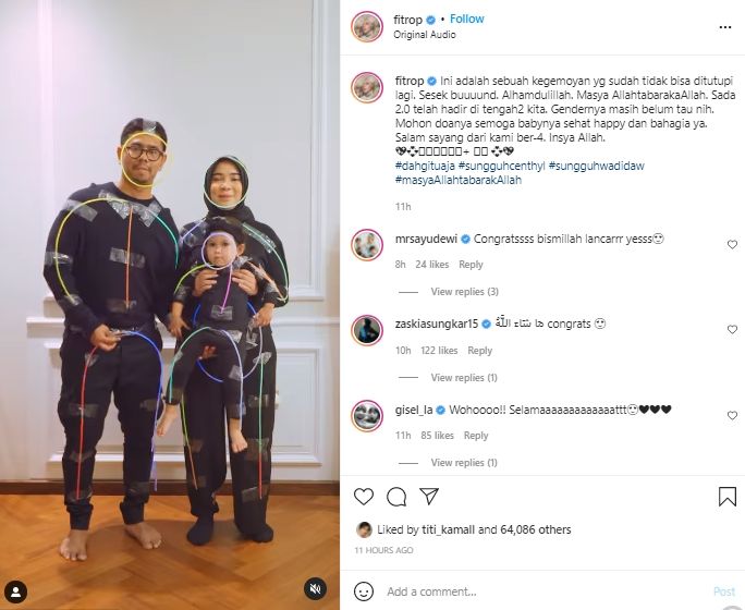 Fitri Tropica umumkan hamil anak kedua (instagram.com)