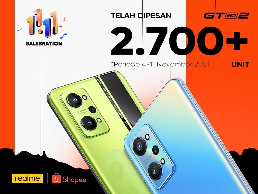 Penjualan Realme GT Neo2 Harbonas 11.11. [Realme Indonesia]