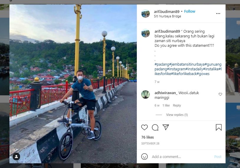 Jembatan Siti Nurbaya. (Instagram/@arif.budiman89)