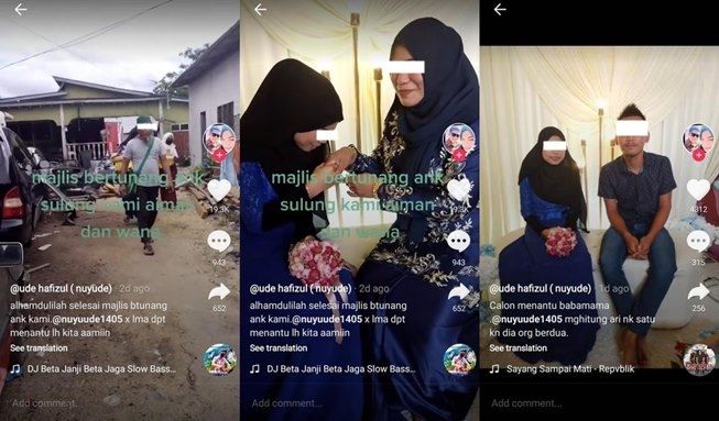 Kisah Cinta Pasangan Ini Viral di TikTok, Umurnya Jadi Sorotan. (TikTok/@udehafizul2)